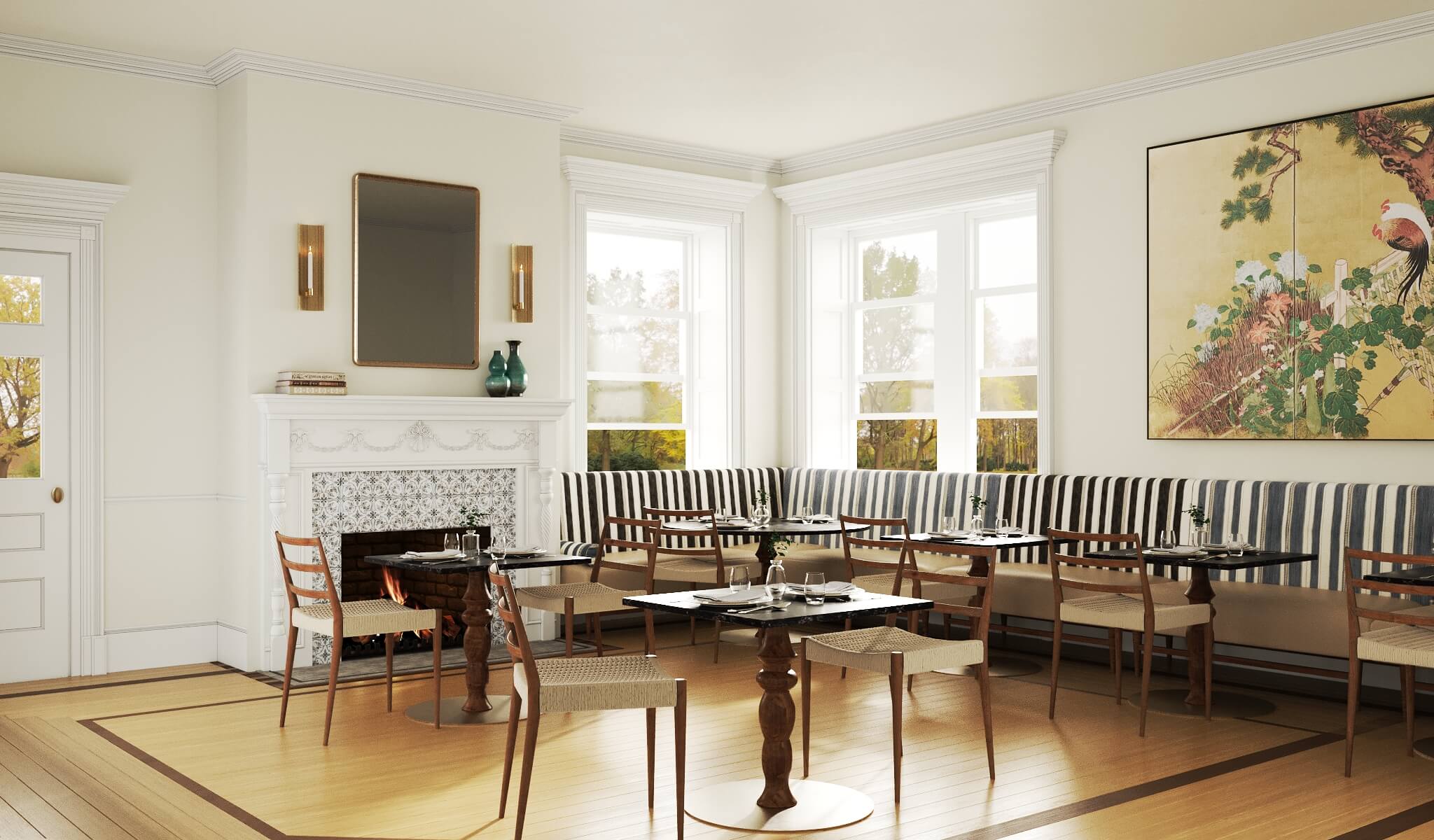 Dining room at The Norumbega