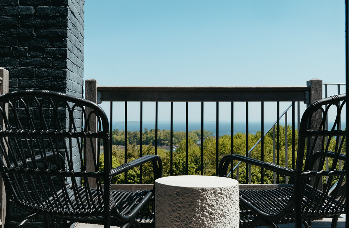 deck view of water from penthouse suite