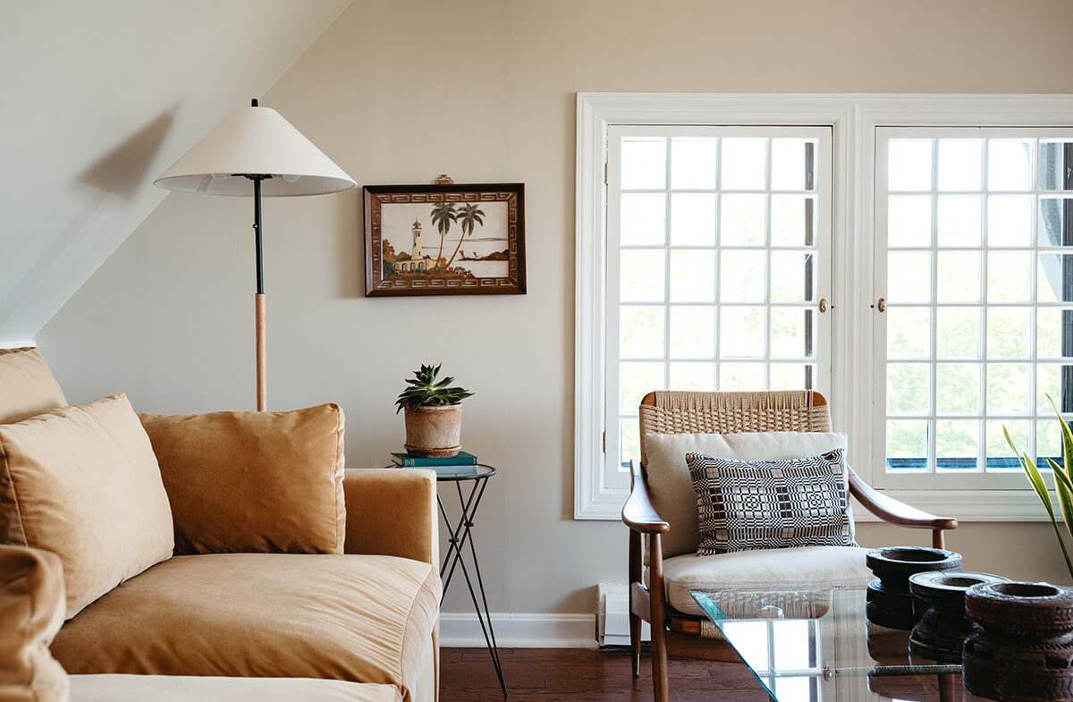 Close up of living area in penthouse suite