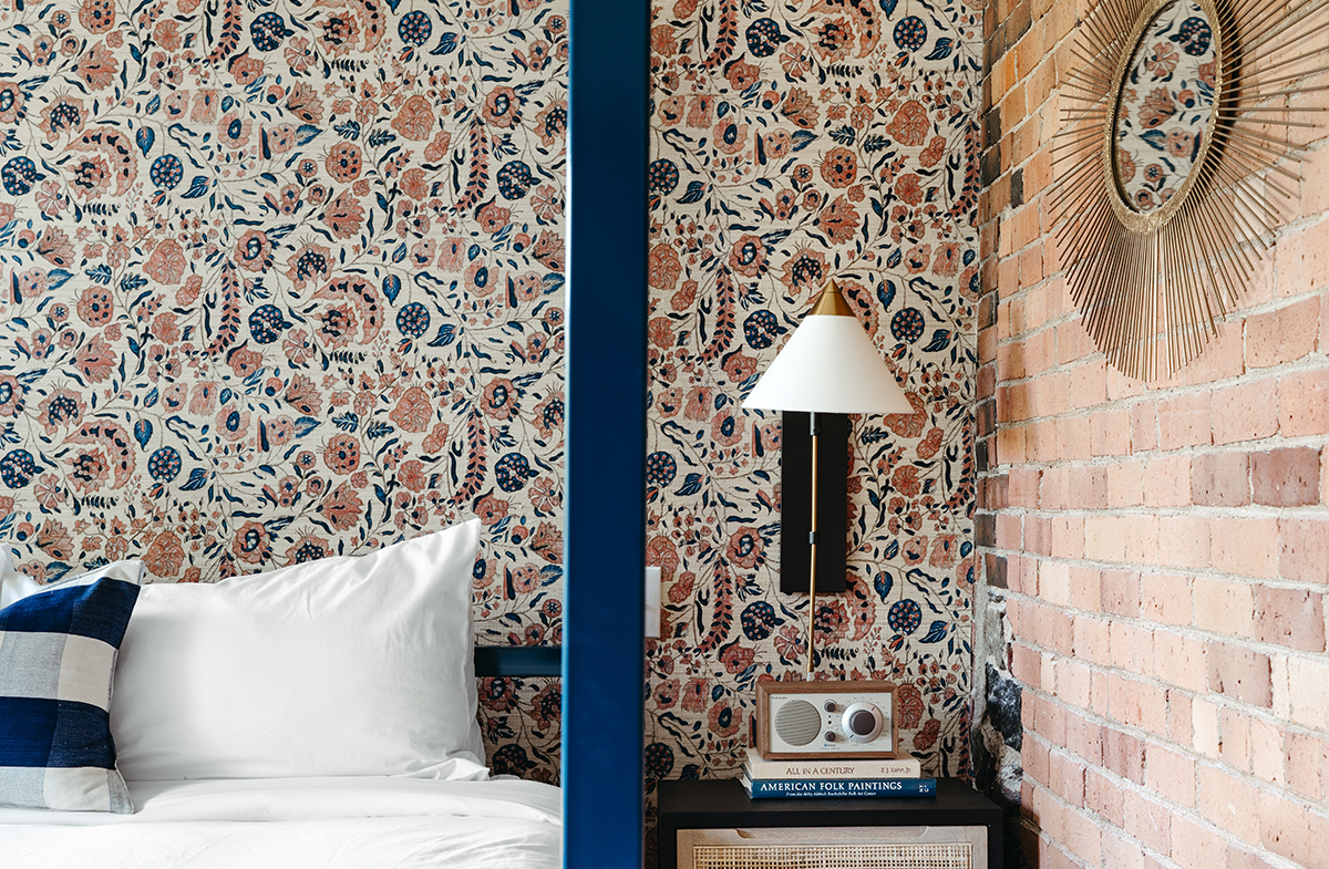 Close up of King bed in Versailles guest room