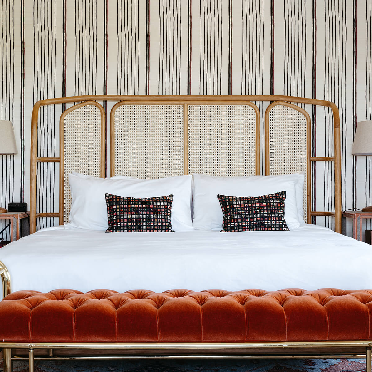 King bed in Warwick guest room