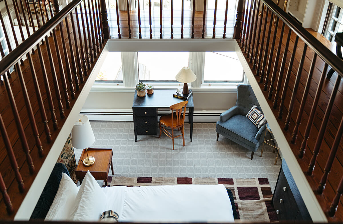 Library suite viewed from loft