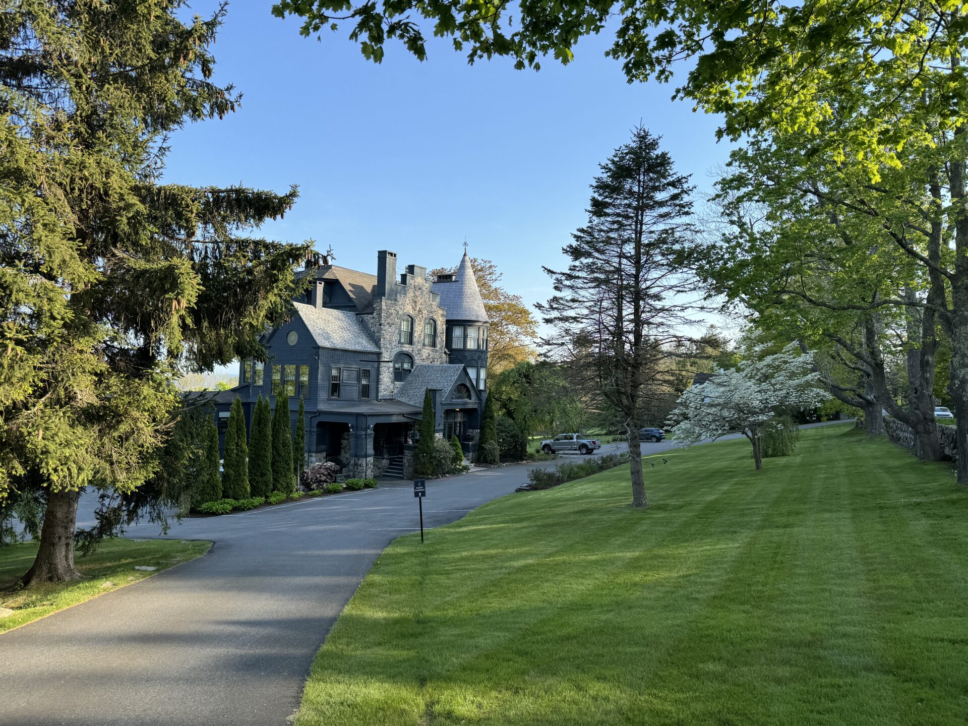 Exterior shot of The Norumbega in spring