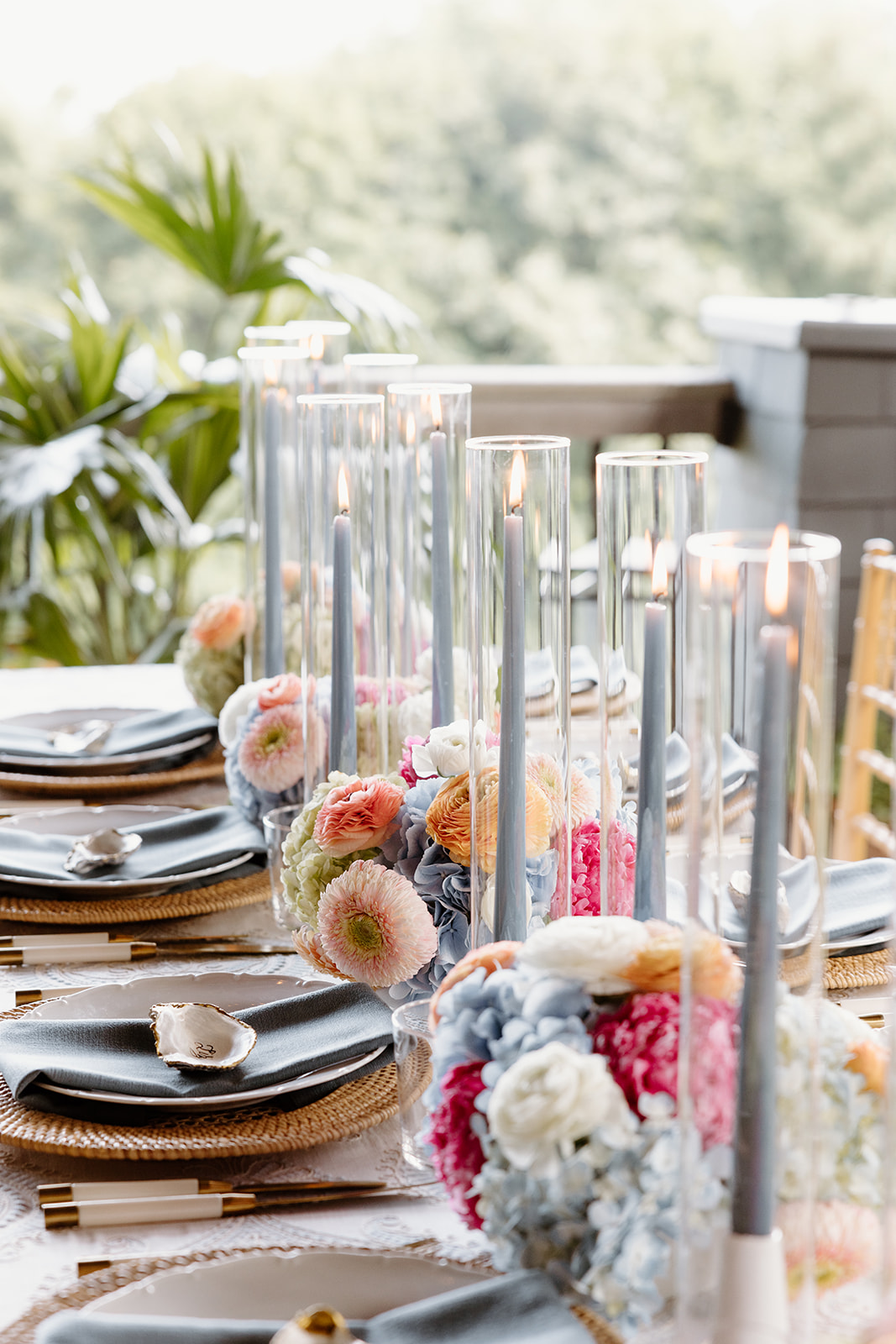 table set for wedding reception